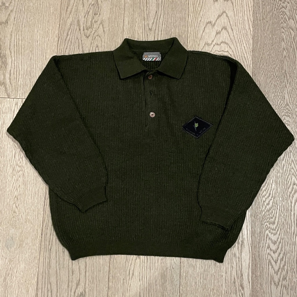 Stefanel Forest Green Knit Sweater